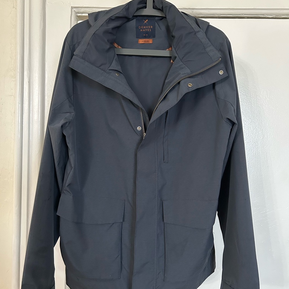 Denver Hayes Blue Raincoat Lightweight Water-Resistant